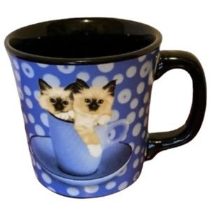 Siamese Kittens Cats in a Tea Cup Mug 11 oz